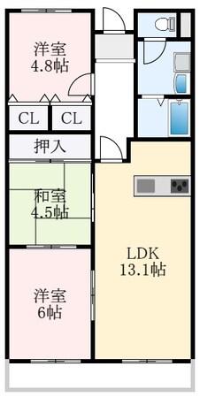 パストラル和泉の物件間取画像